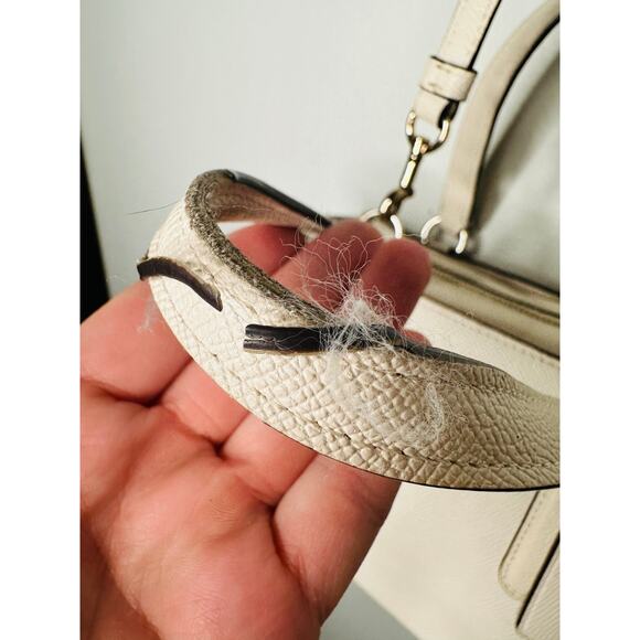 COACH White Mini Square Crossbody Top Handle Hand Bag Purse - Picture 7 of 14
